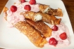 Рецепт. Блинчики с творогом и клубничным кремом