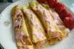 Рецепт. Блинчики с клубникой и творогом