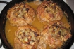 Рецепт. Мясное гнездо с грибами шампиньонами