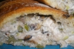 Рецепт. Фаршированный батон с курицей и грибами