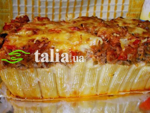 Рецепт. Бабка. Запеканка из макарон с мясным фаршем Рецепт. Бабка. Запеканка из макарон с мясным фаршем