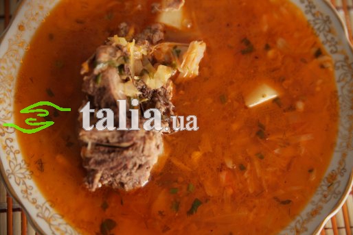 Рецепт. Борщ ''Украинский'' с мясом Рецепт. Борщ ''Украинский'' с мясом
