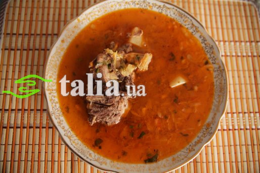 Рецепт. Борщ ''Украинский'' с мясом Рецепт. Борщ ''Украинский'' с мясом