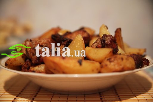 Рецепт. Жареная картошка с мясом ''по-селянски'' Рецепт. Жареная картошка с мясом ''по-селянски''