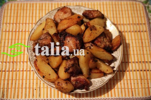 Рецепт. Жареная картошка с мясом ''по-селянски'' Рецепт. Жареная картошка с мясом ''по-селянски''