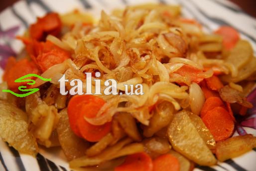 Рецепт. Жареная картошка с луком и морковкой Рецепт. Жареная картошка с луком и морковкой