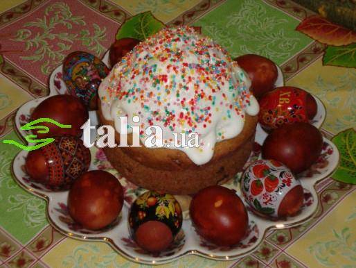 Рецепт. Пасха. Кулич с изюмом и орехами Рецепт. Пасха. Кулич с изюмом и орехами