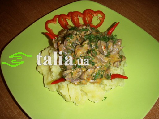 Рецепт. Подливка для пюре из куриных желудочков Рецепт. Подливка для пюре из куриных желудочков