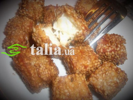 Рецепт. Жареная фета с кунжутом Рецепт. Жареная фета с кунжутом