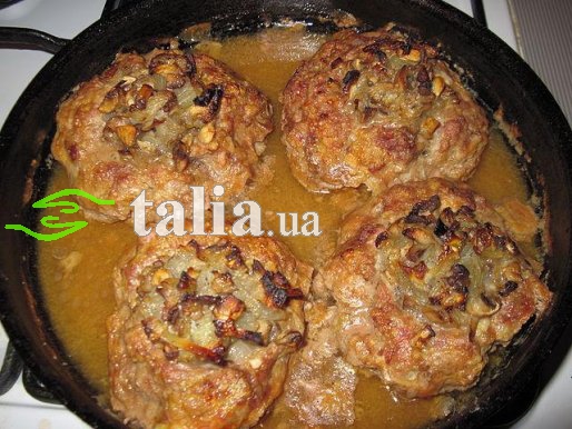Рецепт. Мясное гнездо с грибами шампиньонами Рецепт. Мясное гнездо с грибами шампиньонами