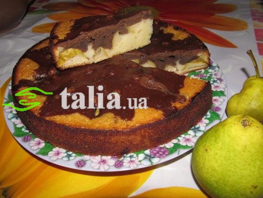 Рецепт. Пирог с грушами ''Мраморный'' Рецепт. Пирог с грушами ''Мраморный''