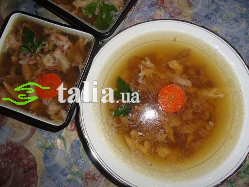 Рецепт. Холодец из курицы (холодец из петуха)