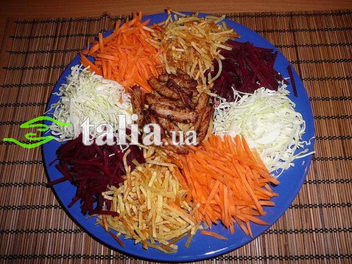Рецепт. Картофельный салат с сырыми овощами Рецепт. Картофельный салат с сырыми овощами