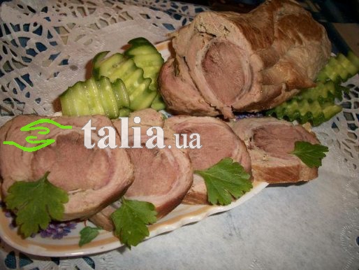 Рецепт. Мясной рулет с языком