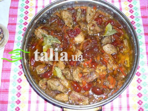 Рецепт. Тушеное мясо с помидорами черри Рецепт. Тушеное мясо с помидорами черри