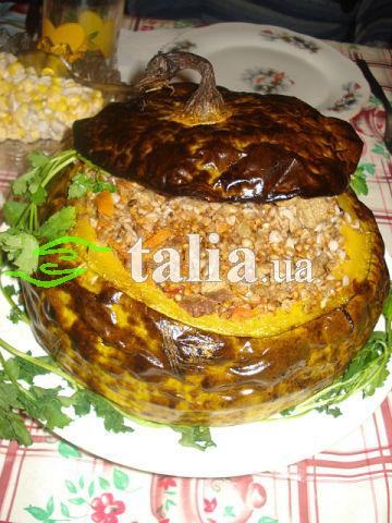 Рецепт. Гречневая каша в тыкве Рецепт. Гречневая каша в тыкве