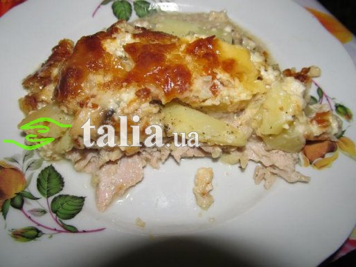 Рецепт. Запеченное мясо в духовке под шубкой