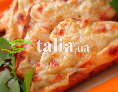 Рецепт. Гренки с сыром и колбасой Рецепт. Гренки с сыром и колбасой