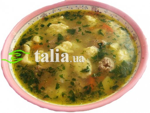 Рецепт. Суп с галушками (клецками) Рецепт. Суп с галушками (клецками)