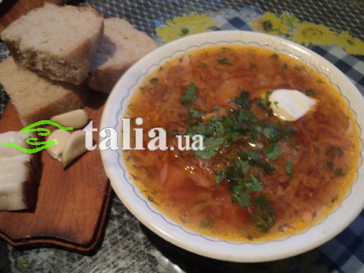 Рецепт. Постный борщ без мяса Рецепт. Постный борщ без мяса