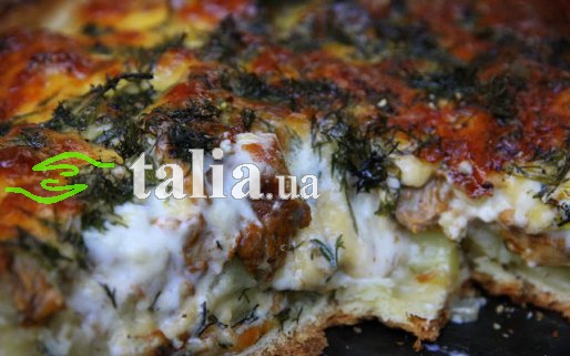 Рецепт. Пирог с грибами лисичками Рецепт. Пирог с грибами лисичками
