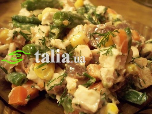 Рецепт. Салат с курицей и овощами Рецепт. Салат с курицей и овощами