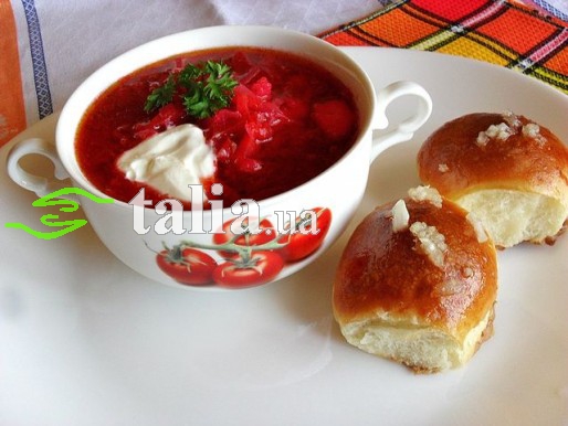 Рецепт. Борщ с пампушками Рецепт. Борщ с пампушками