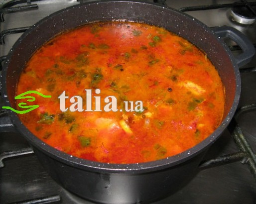 Рецепт. Борщ из красной рыбы Рецепт. Борщ из красной рыбы