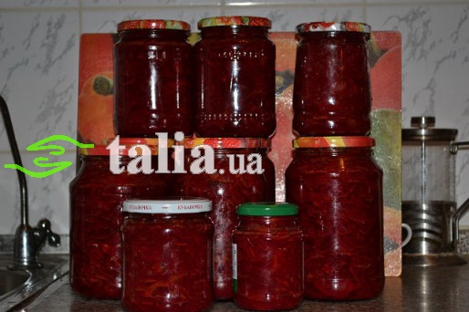 Рецепт. Заправка для борща на зиму с капустой Рецепт. Заправка для борща на зиму с капустой