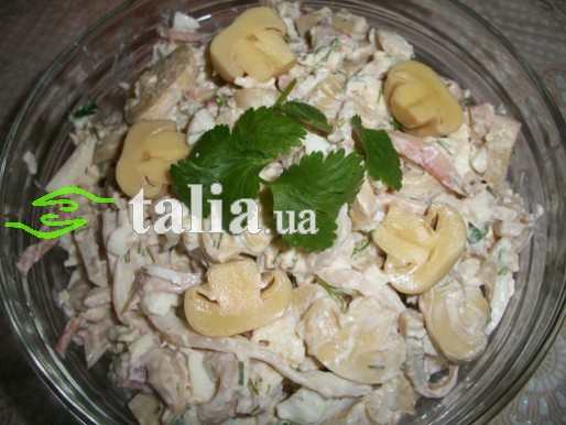 Рецепт. Салат с шампиньонами Рецепт. Салат с шампиньонами