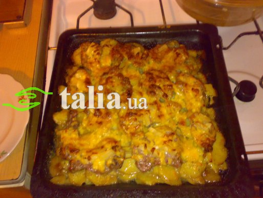 Рецепт. Запеченный картофель с мясом в майонезе (картошка с мясом) Рецепт. Запеченный картофель с мясом в майонезе (картошка с мясом)