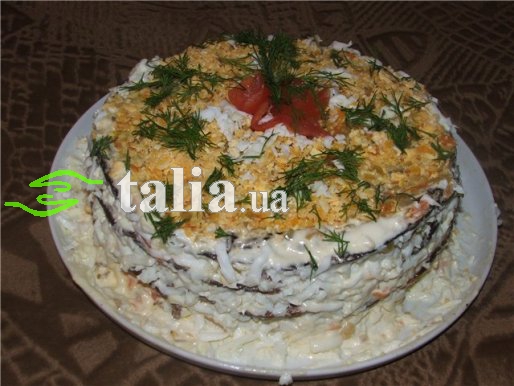 Рецепт. Рыбный торт с чесноком Рецепт. Рыбный торт с чесноком