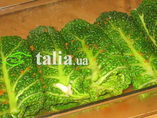 Рецепт. Савойская капуста фаршированная рисом и овощами Рецепт. Савойская капуста фаршированная рисом и овощами