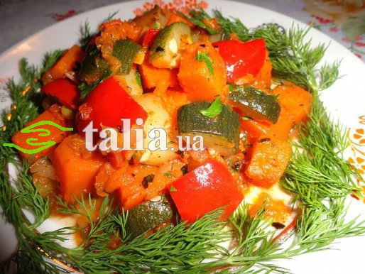Рецепт. Рагу из кабачков с овощами Рецепт. Рагу из кабачков с овощами