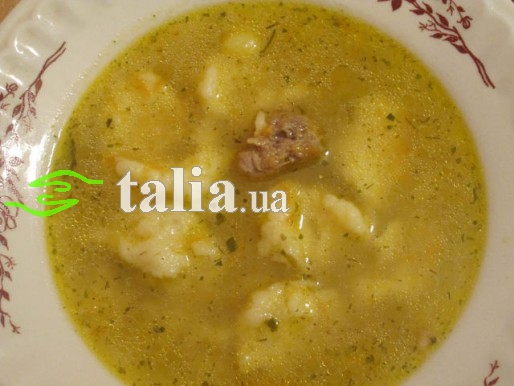 Рецепт. Суп с клецками Рецепт. Суп с клецками