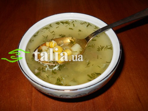 Рецепт. Суп с кукурузой Рецепт. Суп с кукурузой