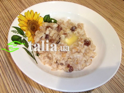 Рецепт. Геркулес - каша овсяная с изюмом Рецепт. Геркулес - каша овсяная с изюмом