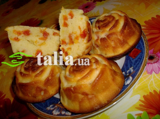 Рецепт. Творожные маффины с курагой Рецепт. Творожные маффины с курагой