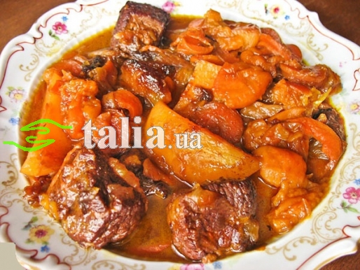 Рецепт. Цимус мясной с сухофруктами Рецепт. Цимус мясной с сухофруктами