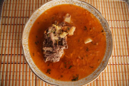Рецепт. Борщ "Украинский" с мясом