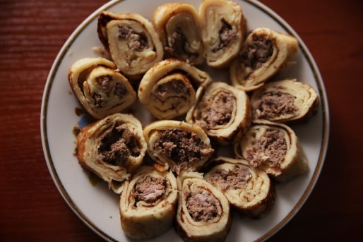 Рецепт. Блины на молоке с ливером