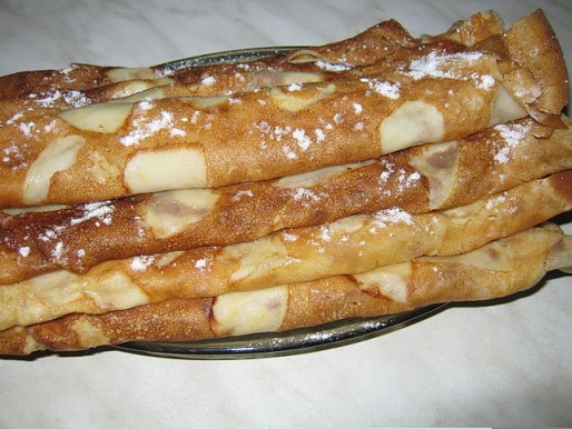 Рецепт. Блинчики с яблоками (налистники)