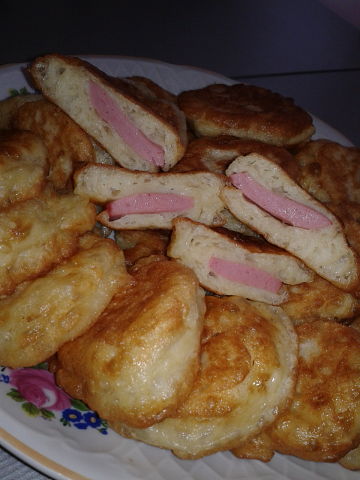 Рецепт. Фаршированные блинчики (варёной колбасой)