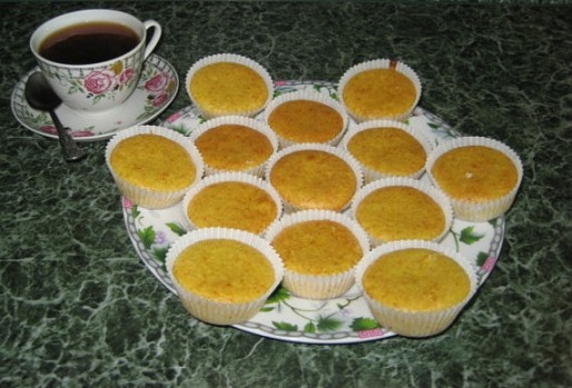 Рецепт. Постные кексы с апельсинами