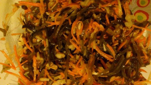 Рецепт. Постный салат из морской капусты