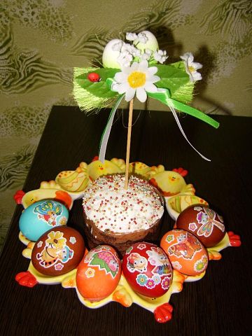 Рецепт. Декупаж пасхальных яиц (украшение яиц)