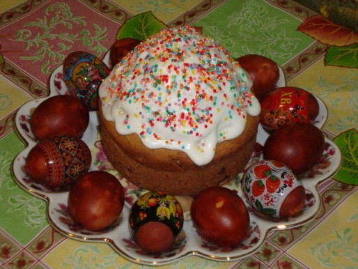 Рецепт. Пасха. Кулич с изюмом и орехами