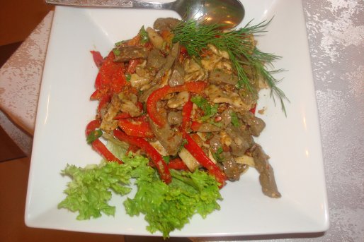 Рецепт. Мясное ассорти с болгарским перцем