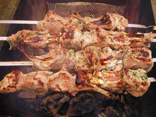 Рецепт. Шашлык из баранины на косточке