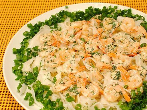 Рецепт. Салат морской с креветками